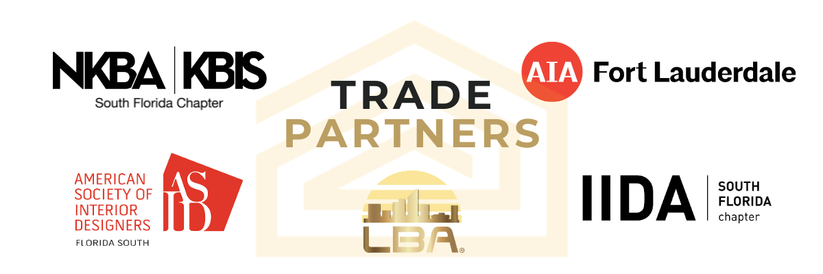 Trade Partners logo for the Latin Builders Association featured at the Home Design and Remodeling Show.